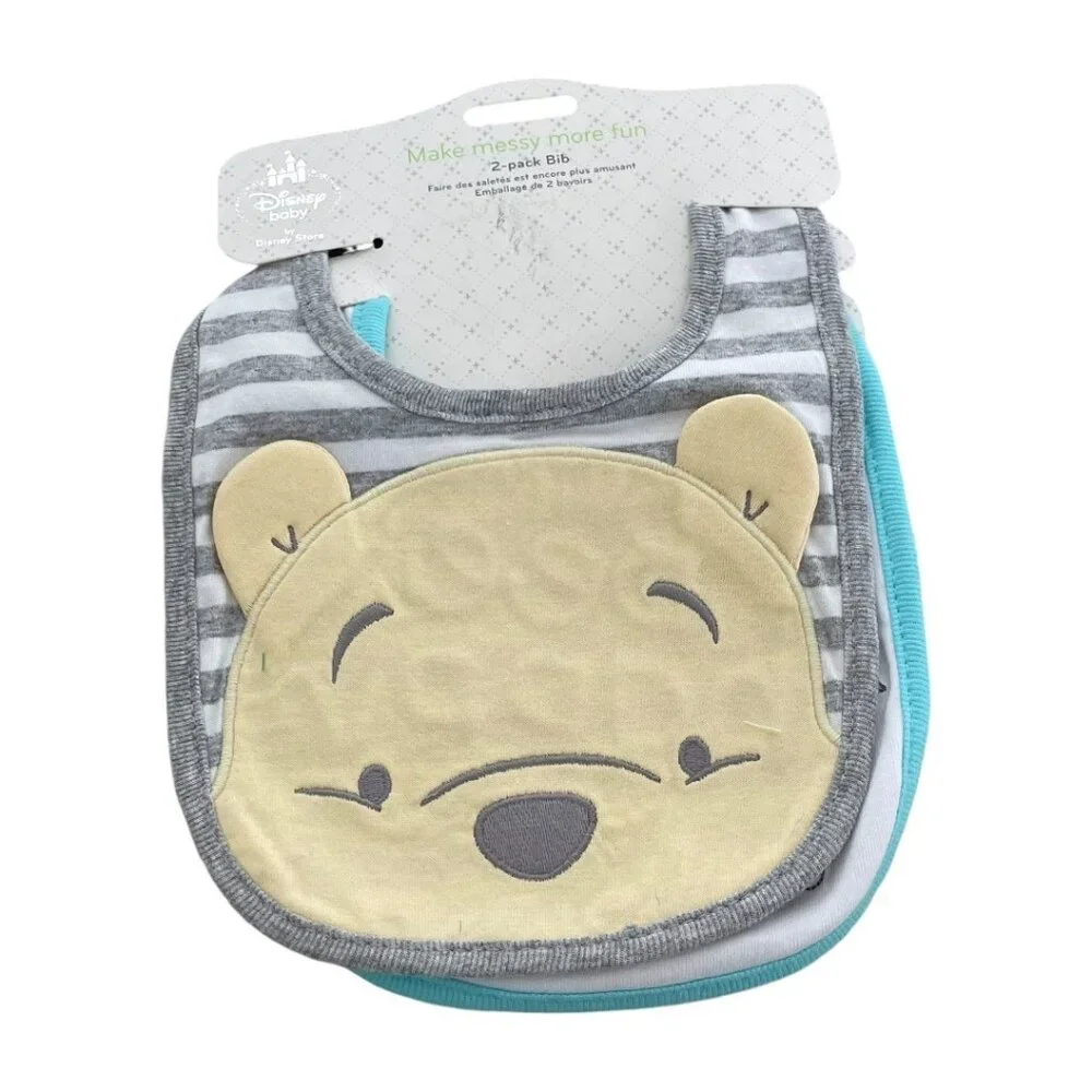 Disney Store Disney Baby Winnie The Pooh and Friends Tigger Piglet Baby Bib Set